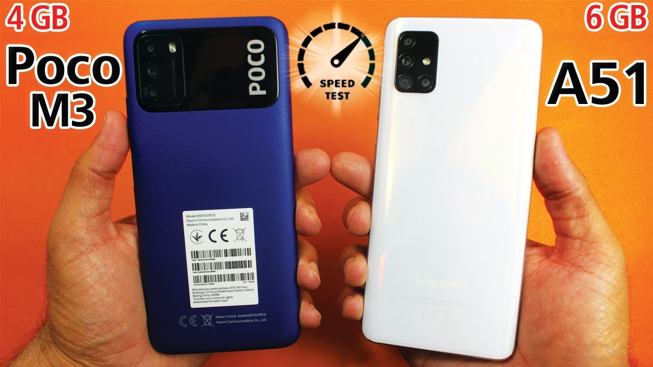 Poco M3 vs Samsung Galaxy A51 - Speed Test & Comparison!