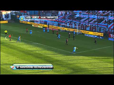 Gol de Echeverría. Arsenal 2 - Newell's 0. Fecha 17. Torneo Final 2014. FPT