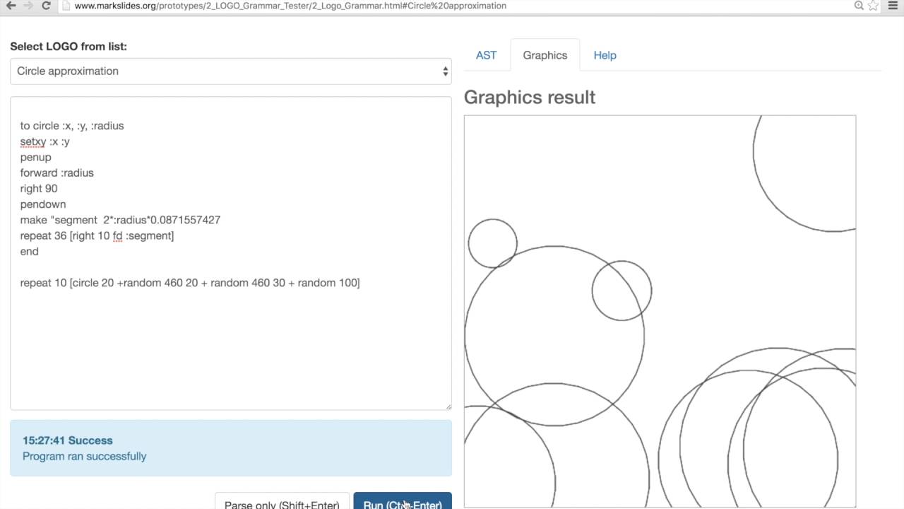 Markslides Prototype 2: LOGO Interpreter