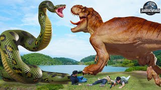 New Hollywood Movie (2023) Dinosaur Attack | T-rex Vs Anaconda | Jurassic Park| Dinosaur | Ms.Sandy