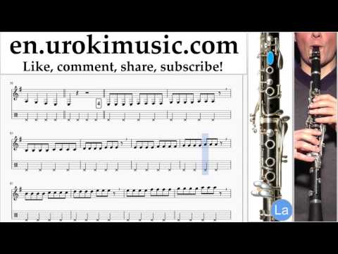 How to Play Clarinet Miley Cyrus - Wrecking Ball Part#1 Melody School Learn Class Course Tutorial