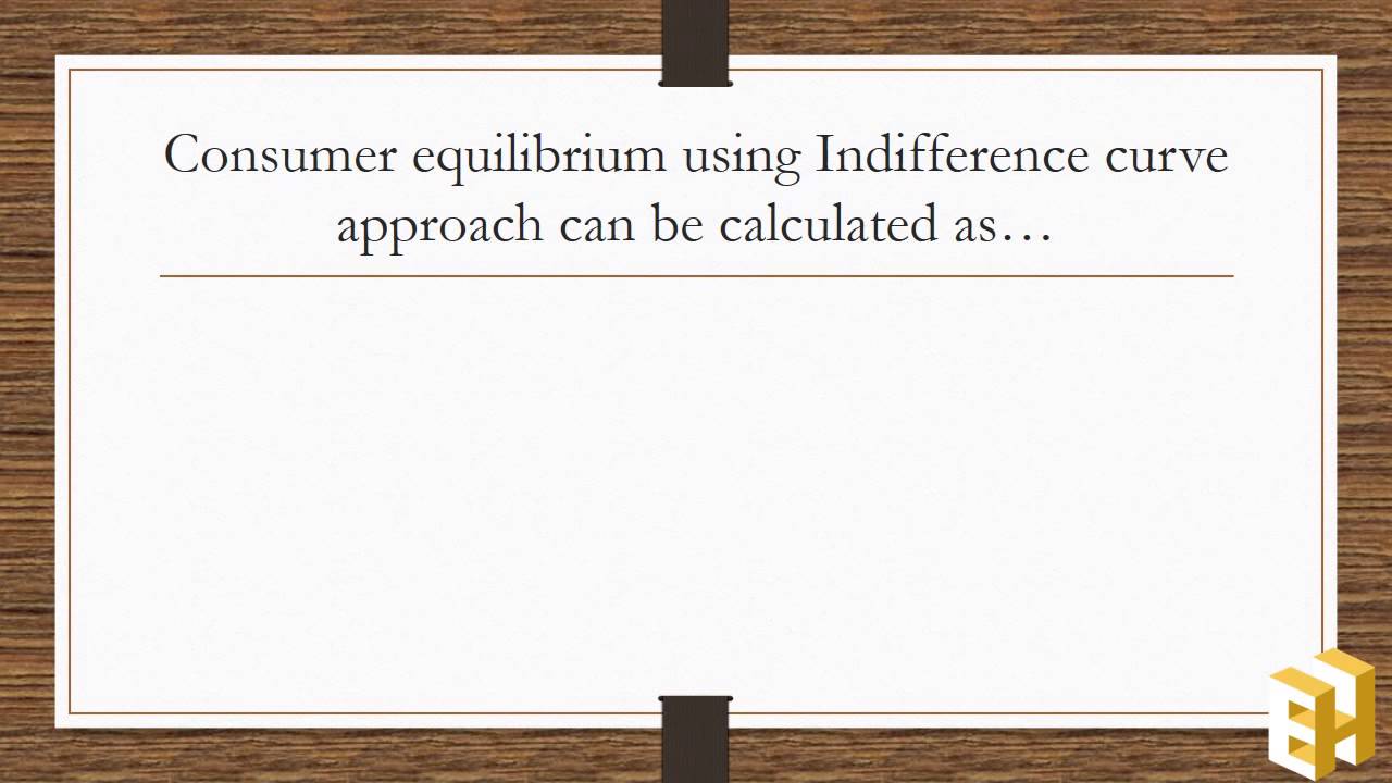 Consumer's equilibrium