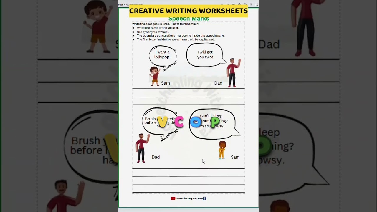 Free Creative Writing Worksheets/Create worksheets on Canva