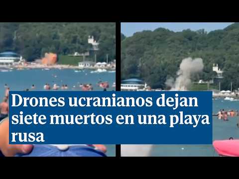 Drons ucraïnesos deixen set morts en una platja russa