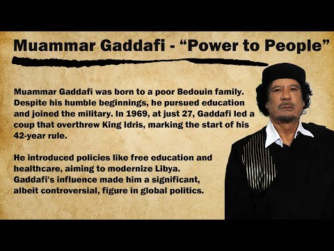 Muammar Gaddafi's Revolutionary Story || Learn English through English Story Level 5