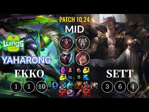 JAG Yaharong Ekko vs Sett Mid - KR Patch 10.24