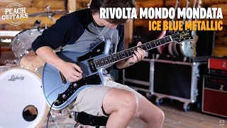 Video thumbnail for No Talking...Just Tones | Rivolta Mondo Mondata Ice Blue Metallic w/Gigbag by Peach Guitars