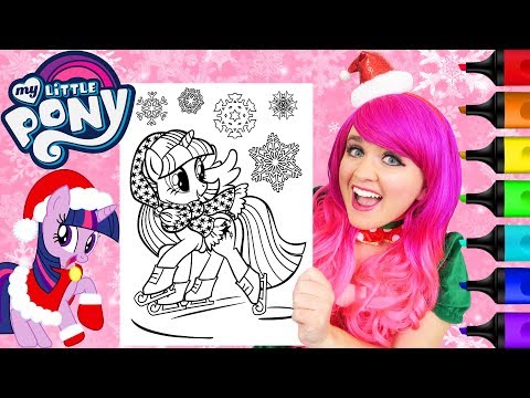 Coloring Twilight Sparkle Christmas MLP Coloring Page Prismacolor Markers | KiMMi THE CLOWN Video