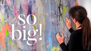 Painting On A Really Big Canvas | Giant Oyster Collage Series