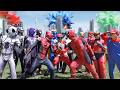 15 SuperHeroes Battle Team Spider Man Power Ranger Superhero Which Team Is STRONGEST