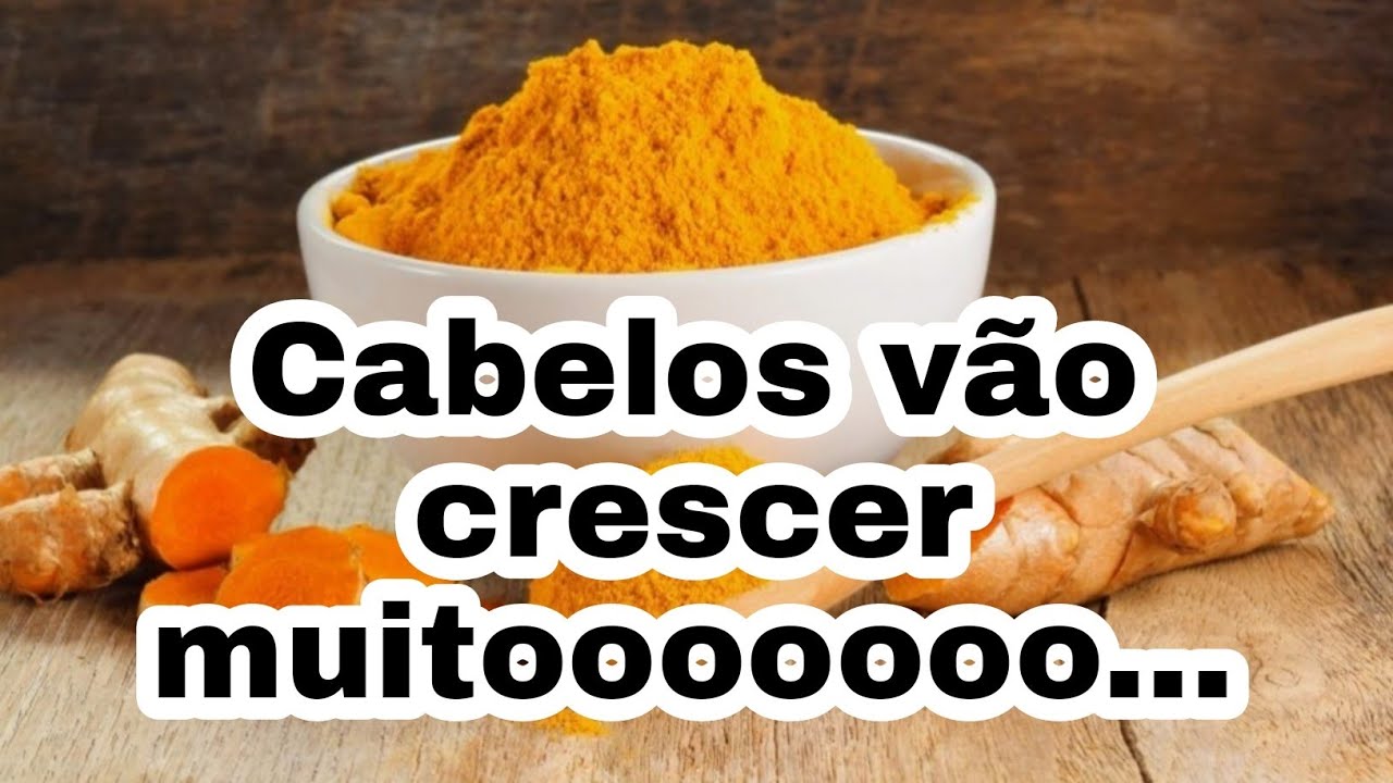 Como a Cúrcuma faz a queda de cabelos parar na hora.#crescimentocapilar #curcuma #receitascaseiras