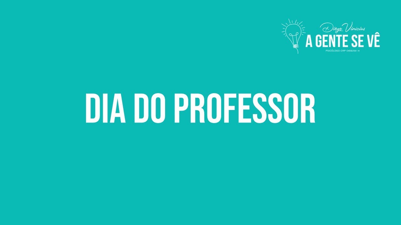 Dia do professor | Prof. Dr. Diego Vinícius