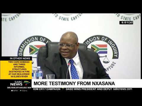 Nxasana to continue his testimony at State Capture Inquiry