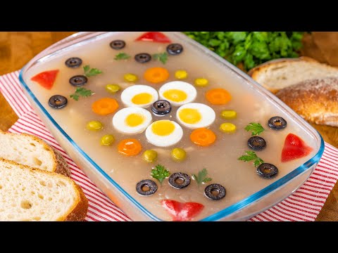 Romanian Chicken and Garlic Aspic