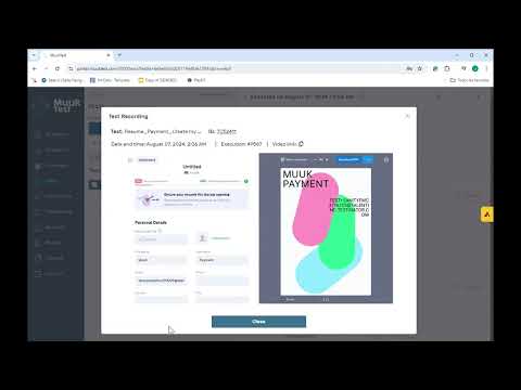 MuukTest Demo: Handling Emerging Windows in Payment Flows