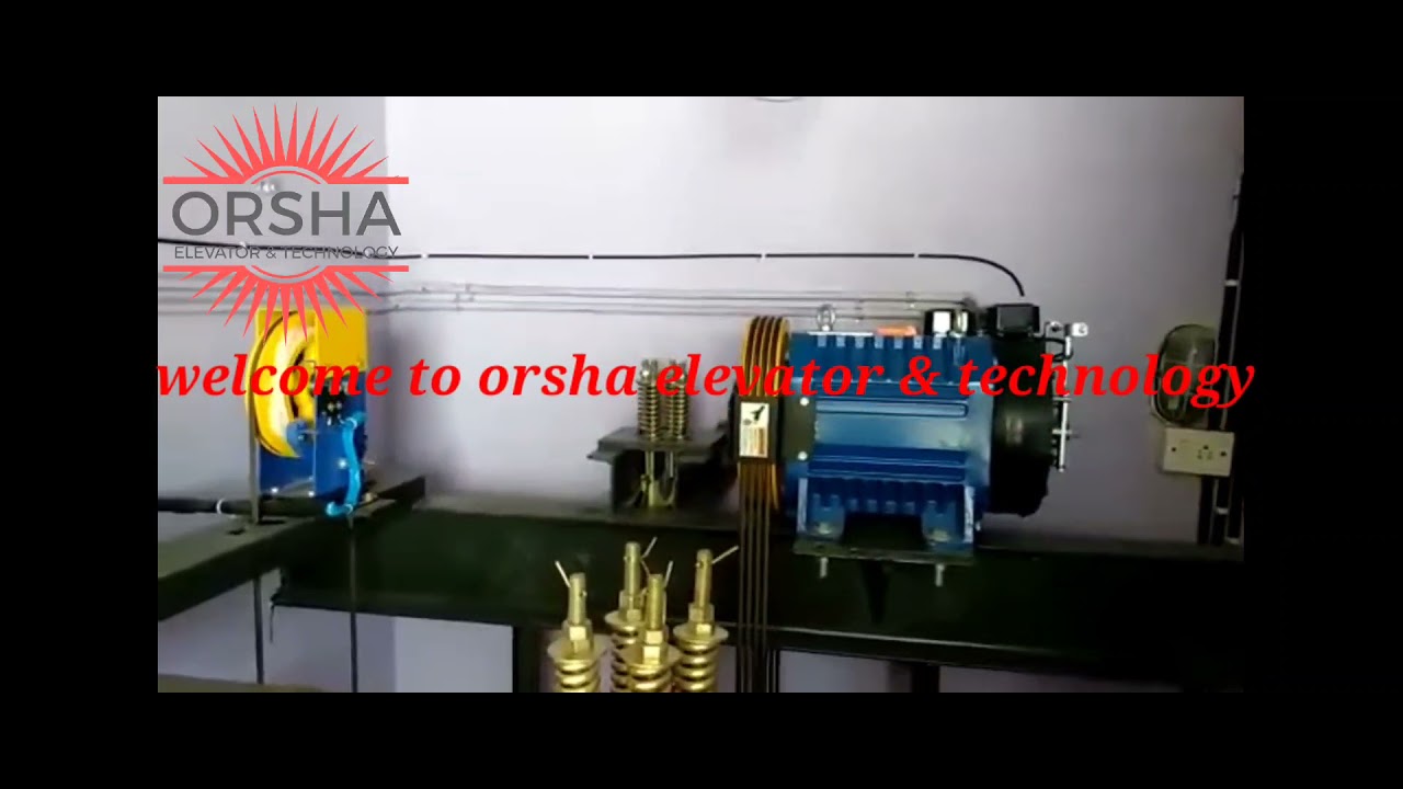 MRL Elevator machine installation