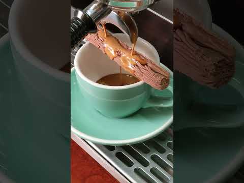 A Shot of Espresso on a Flake Chocolate Bar - Yum Yum!