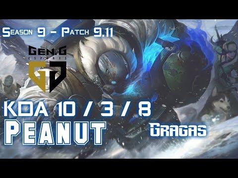 Gen Peanut GRAGAS vs FIDDLESTICKS Jungle - Patch 9.11 KR Ranked