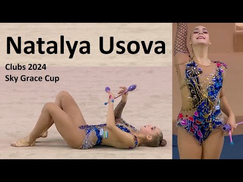 Natalya Usova Uzbekistan Clubs 2024 Sky Grace Cup 25.350 November 22 QATAR #rhythmicgymnastics