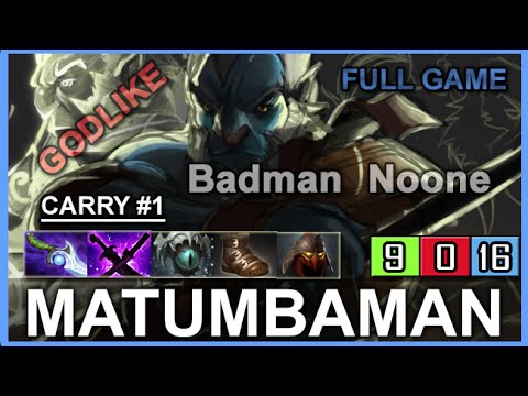 Matumbaman Phantom Lancer + Badman vs Noone Ranked Full Game