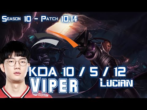 HLE Viper LUCIAN vs EZREAL ADC - Patch 10.14 KR Ranked