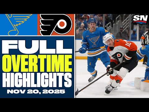 St. Louis Blues at Philadelphia Flyers | FULL Overtime Highlights - November 20, 2025