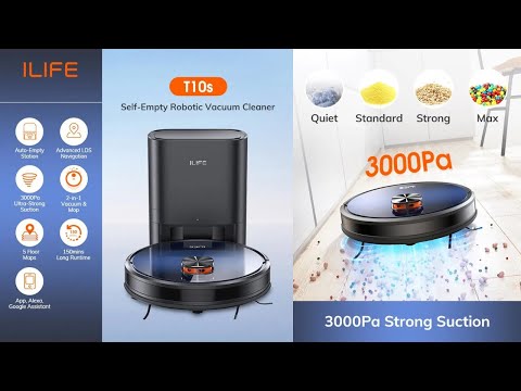 Robot Aspirapolvere con Mocio ILIFE T10s - Stazione di Svuotamento Automatico! Super ECONOMICO!