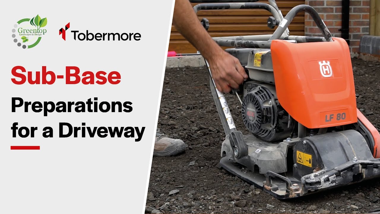 Sub base preparations for a driveway