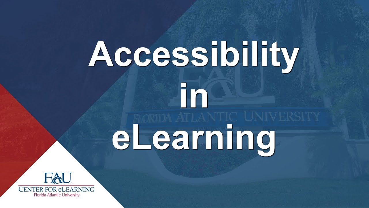 Professional Development Session - Accessibility in eLearning-