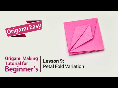 Origami Basics Lesson 1 Folding mountains and valleys