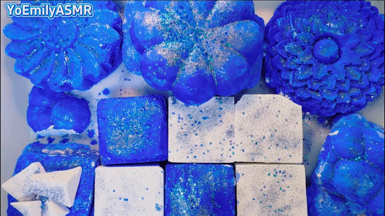 Crispy fresh blocks and powdery blue reforms — Do you like this color combo? 💙🤍ASMR