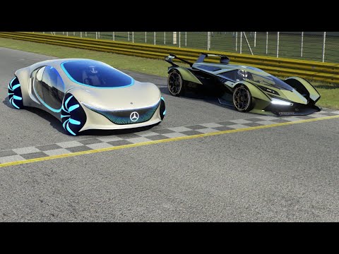 Mercedes-Benz Vision AVTR vs Lamborghini V12 Vision GT at Monza Full Course