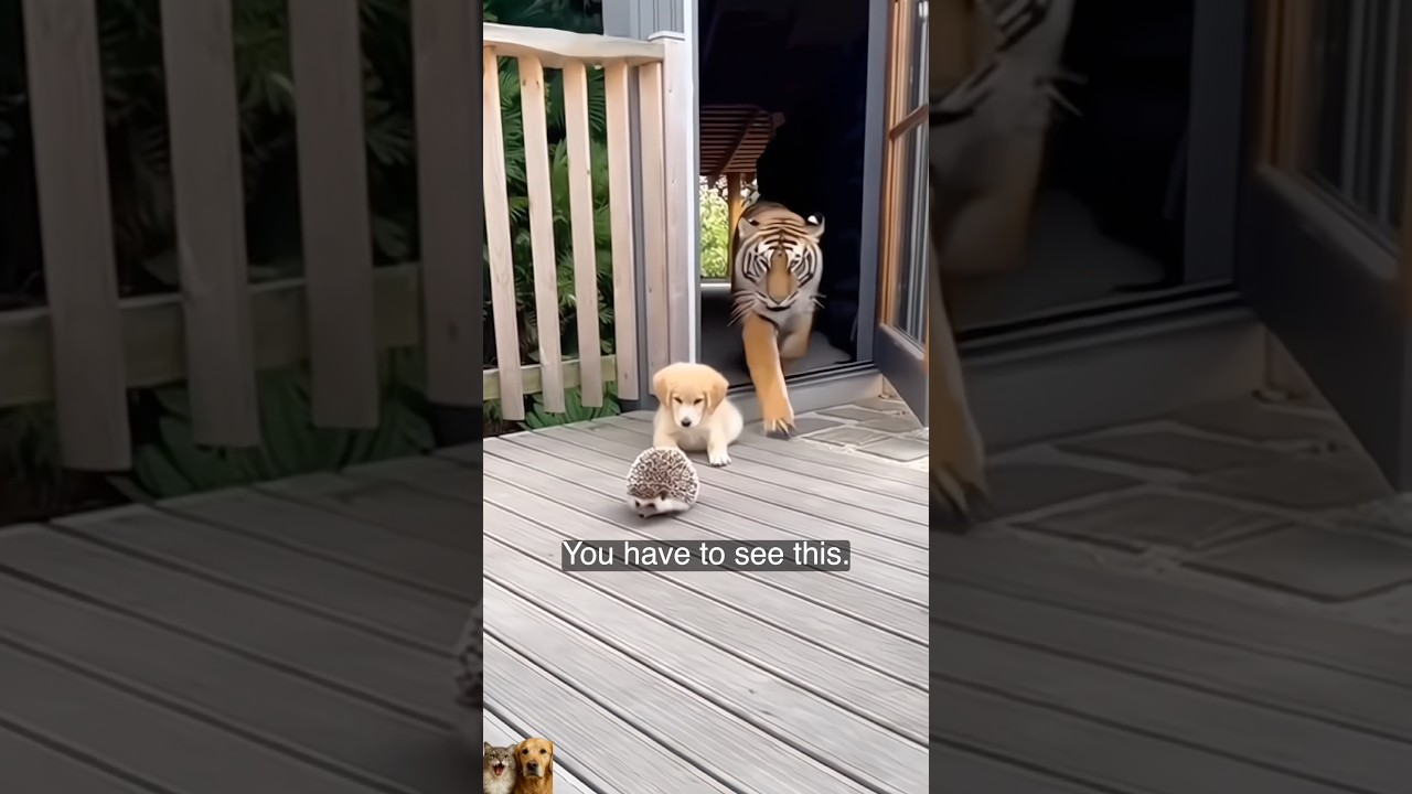 You won't believe who crashed the party... a whole tiger? #cat