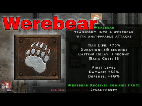 D2R Skills & Abilities - Werebear, Shapeshifting (Druid)