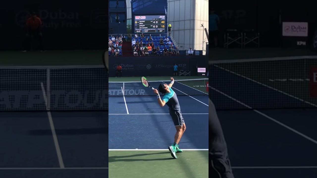 ラオニッチ選手 完璧な腕の使い方のスピンサーブ   #Milos Raonic  #ミロシュ・ラオニッチ  #Pronation