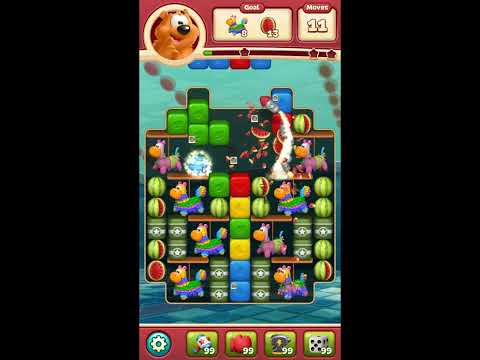 Toon Blast Level 7954 - NO BOOSTERS 🐻🐺🐱 | SKILLGAMING ✔️