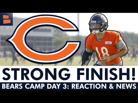 STRONG FINISH For Caleb Williams After Slow Start Today | Bears Training Camp Day 3 Reaction & News