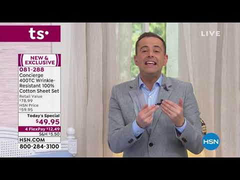 HSN | At Home featuring Concierge Collection Bedding 03.23.2020 - 12 AM