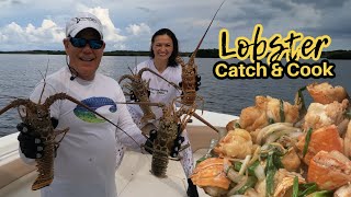 Lobster Hunting Key Largo Patch Reefs: Monster Lobsters & a NEW Lobster Recipe