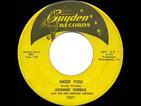 1958 HITS ARCHIVE: Need You - Donnie Owens