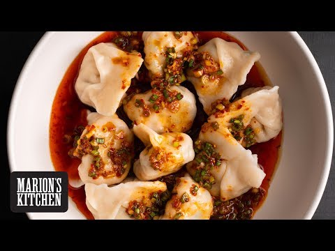 Pork & Chive Dumplings in Chilli Oil - Marion's Kitchen