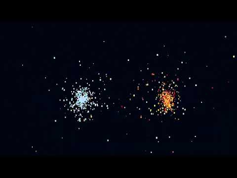 Javascript 2d Galaxy Collision With Code
