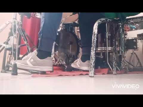 Triple stroke on bass drum (foot technique slow to fast)