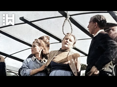 Hromadná veřejná poprava sadistických nacistických dozorkyň z koncentračního tábora Stutthof