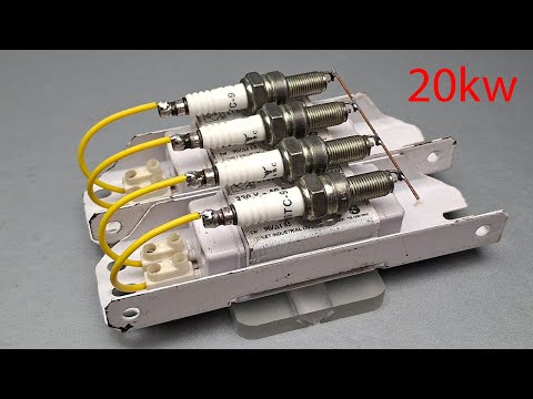 Powerful 220v 20kw free energy generator self running from transformer use spark plug