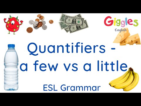 ESL grammar - quantifiers - a few vs a little