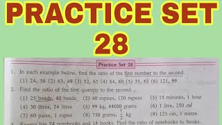 chapter 11 Ratio and proportion | practice set 28 class 6 maths | maharashtra state board