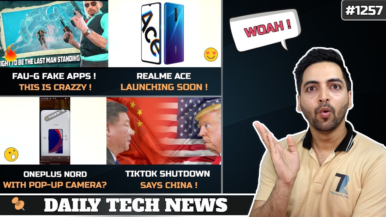 FAU-G Fake App🤦‍♂️,Tiktok Shutdown😜,Oneplus Nord Lite Pop Up😍,realme Ace Launch,Infinix Note 8 #1257