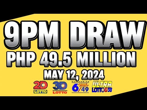 LOTTO 9PM DRAW RESULT TODAY MAY 12, 2024 #pcsolottoresults #lottoresulttoday #stl