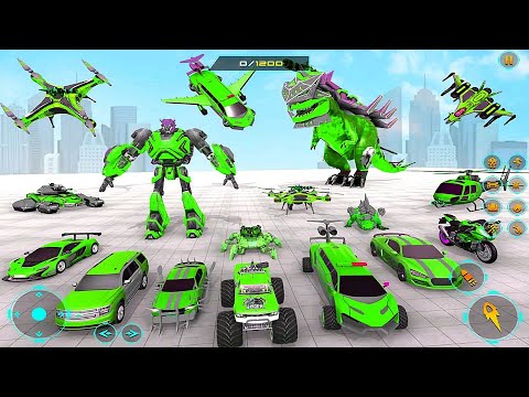 Jet Robot Car Transformation Robot Car Game: Green Cliff Jumper Robot | Android iOS Gameplay